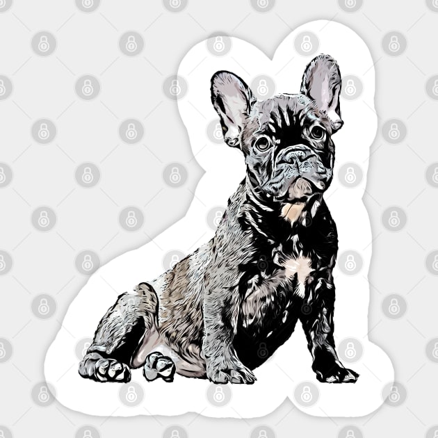 French Bulldog Pop Art Dog Owner Gift Sticker by T-Shirt Dealer